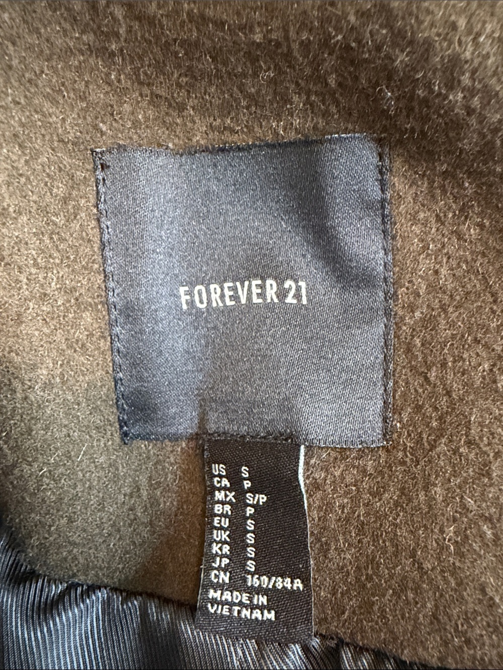 Forever 21 Dark Brown Single-Button Coat - Picture 10 of 13